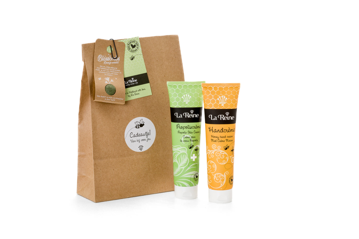 LA REINE CADEAU PAKKET HAND & PROPOLIS + GRATIS BLOEMBOMMETJE